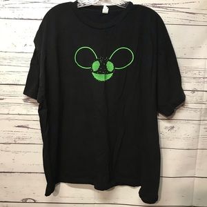 Deadmau5 4 XL North American 2011 Tour Double Sided Graphic Tee Electronic Music